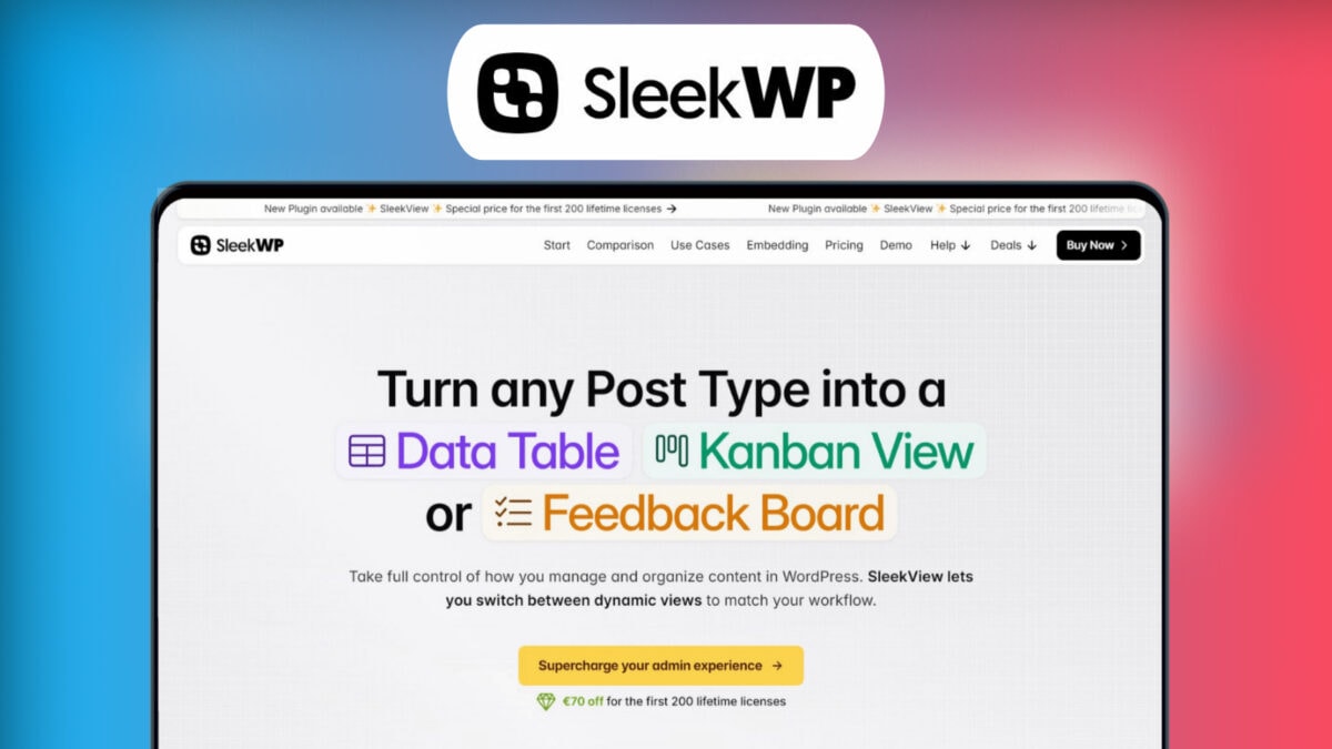 Sleekview lifetime deal image