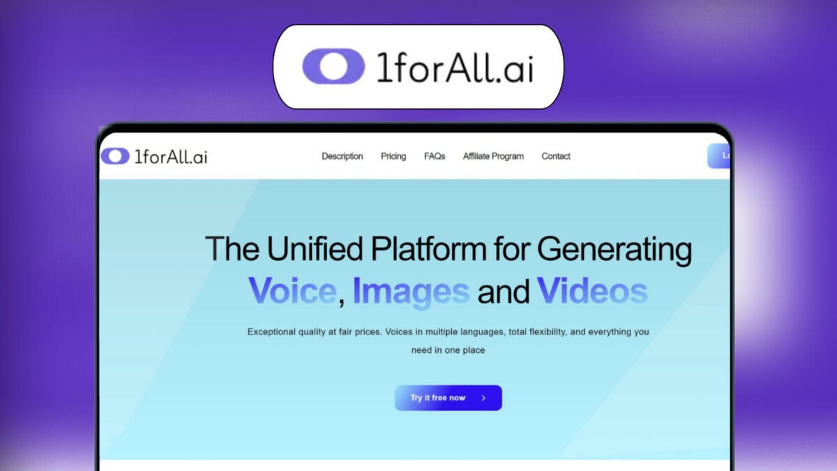 1forAll AI Lifetime Deal 🛠️ All-in-One AI for Text, Voice, and Images