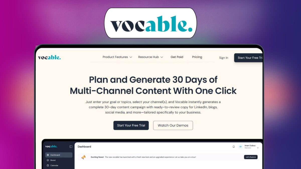 Vocable ai lifetime deal image