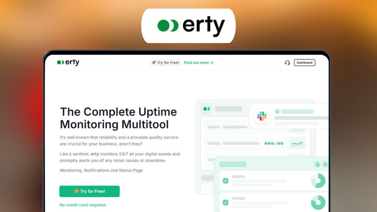 Erty Lifetime Deal 🚦 Real-Time Uptime Monitoring & Alerts