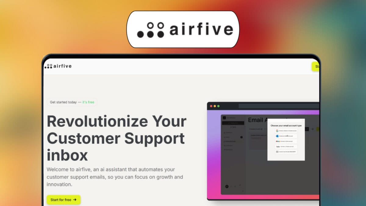 Airfive lifetime deal image