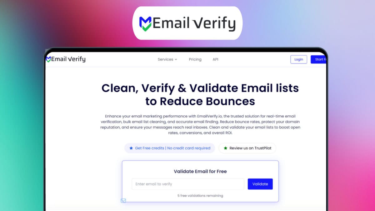 Emailverify.io lifetime deal image