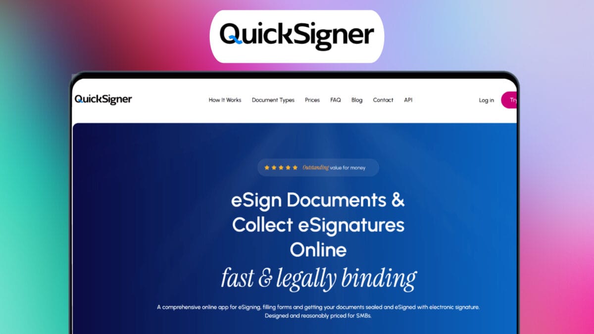 Quicksigner lifetime deal image