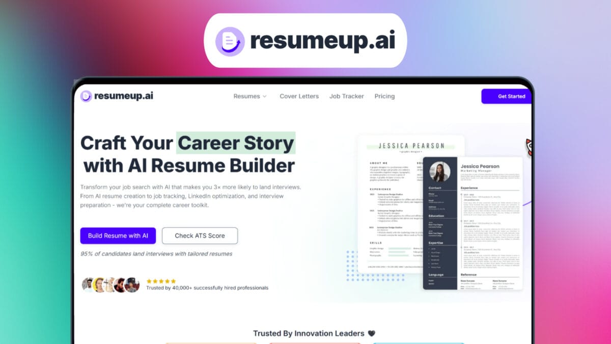 Resumeup.ai lifetime deal image