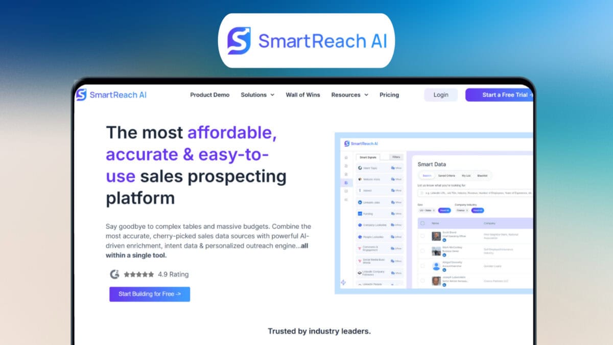 Smartreach lifetime deal image