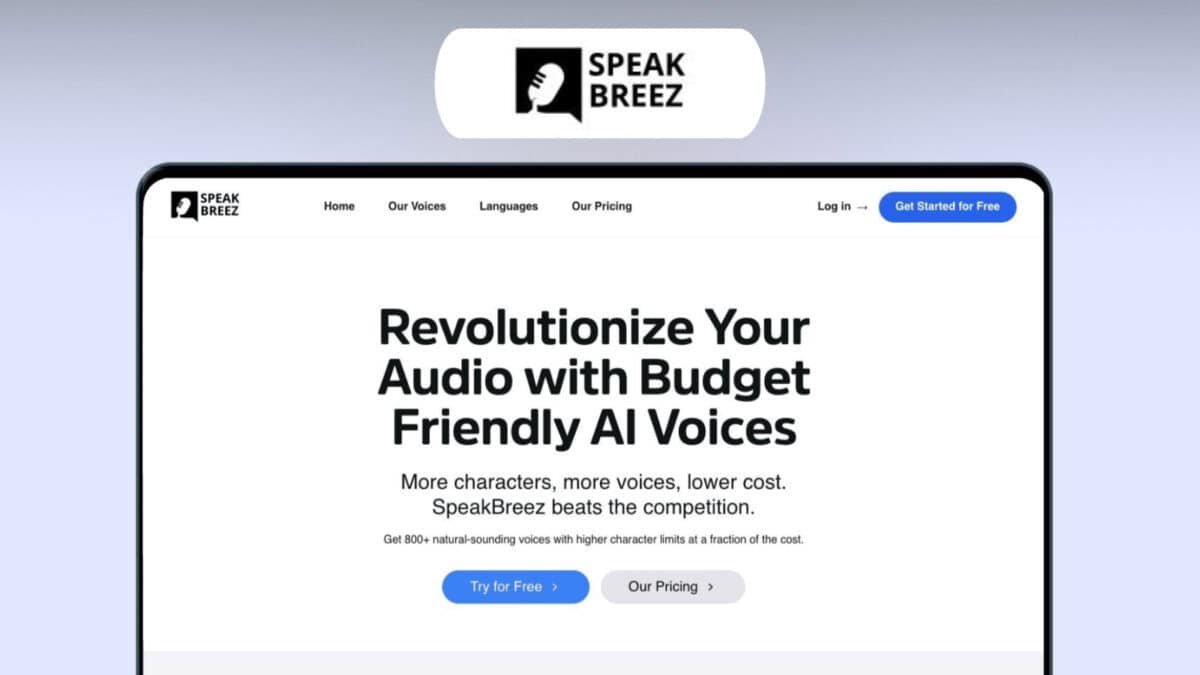 Speakbreez lifetime deal image