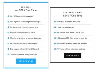 SEO Wins Database Lifetime Deal -$100 off | Grow Organic Traffic Fast