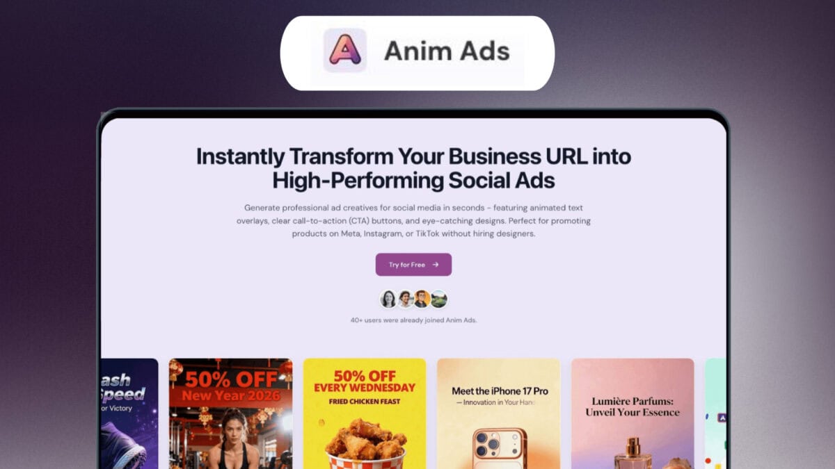 Anim ads lifetime deal image