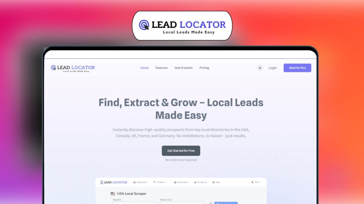 Lead Locator Lifetime Deal Image
