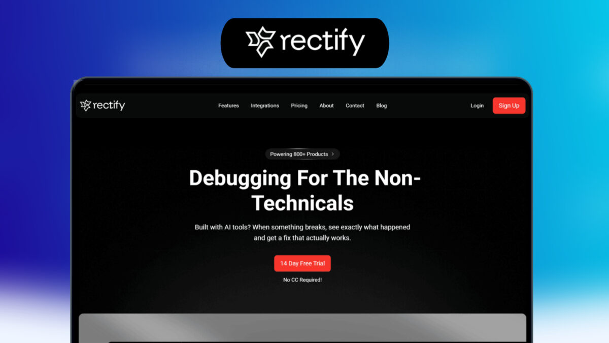 Rectify Lifetime Deal image