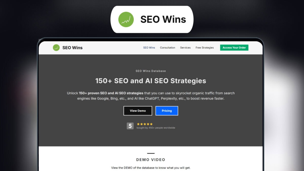 SEO Wins Database Lifetime Deal Featured
