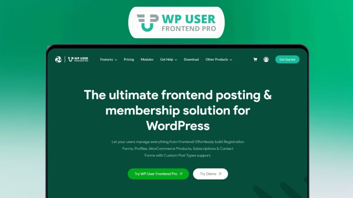 WP User Frontend Pro Lifetime Deal Featured