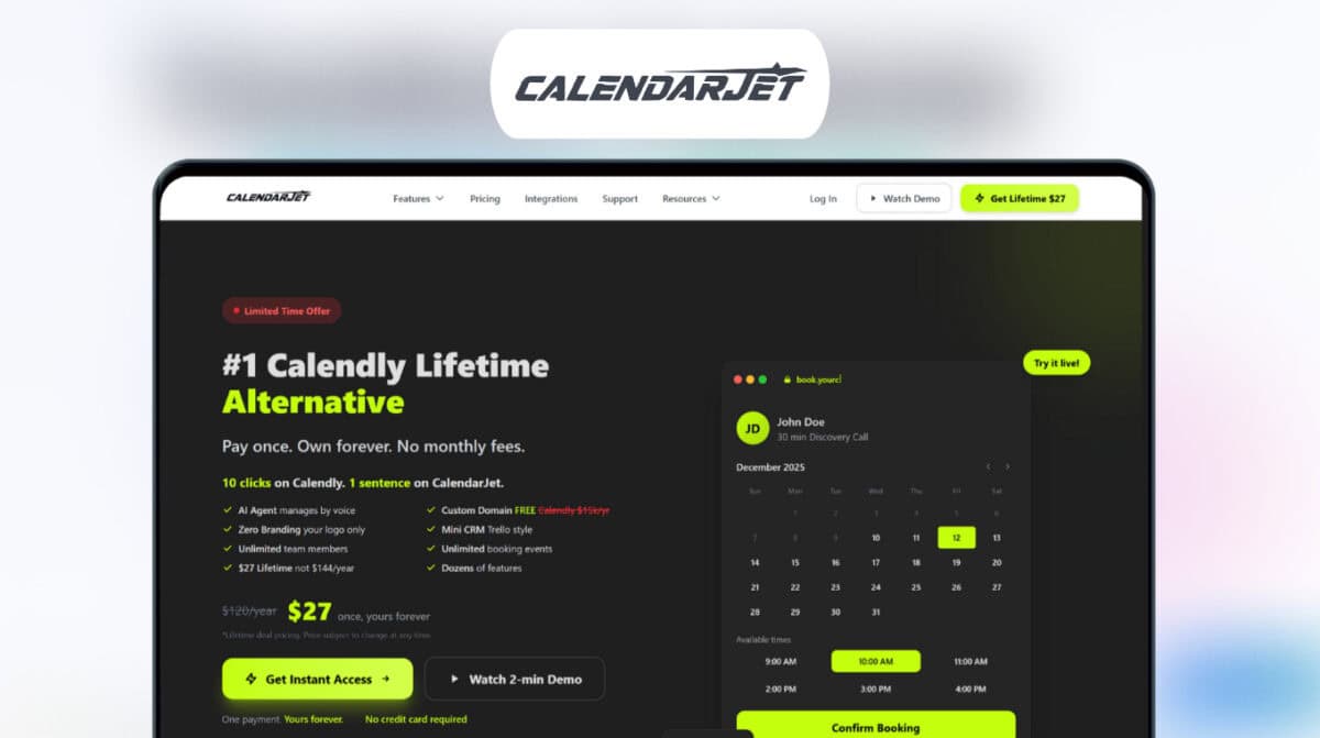 CalendarJet Lifetime Deal Featured