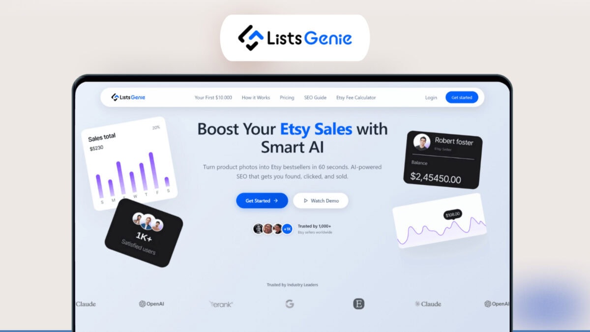 ListsGenie Lifetime Deal 📈 AI-Powered SEO for Etsy Sellers